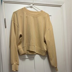 Lululemon light yellow Softstreme Crewneck Sweatshirt